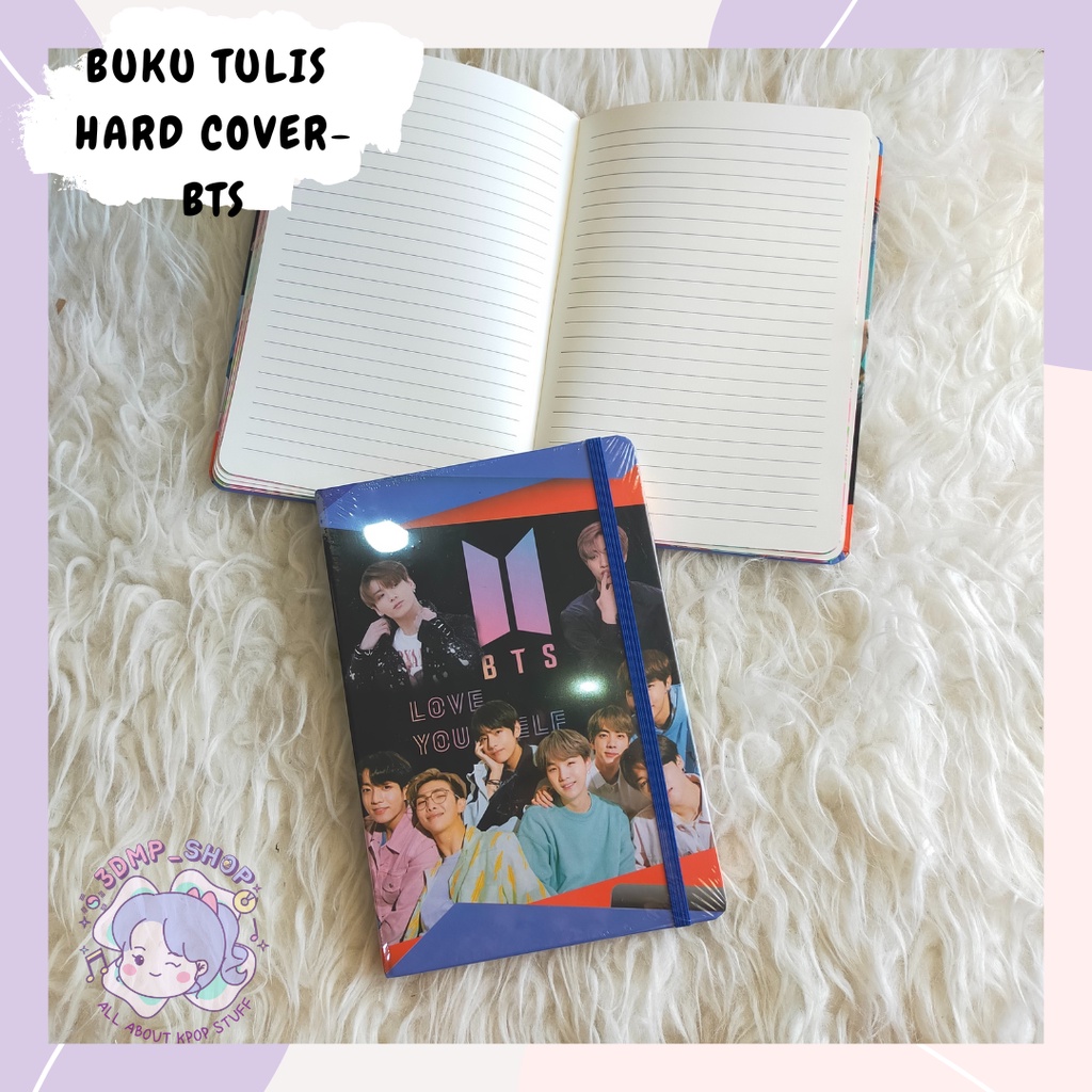 BUKU TULIS BERGARIS HARD COVER  BTS BLACKPINK (H5001)