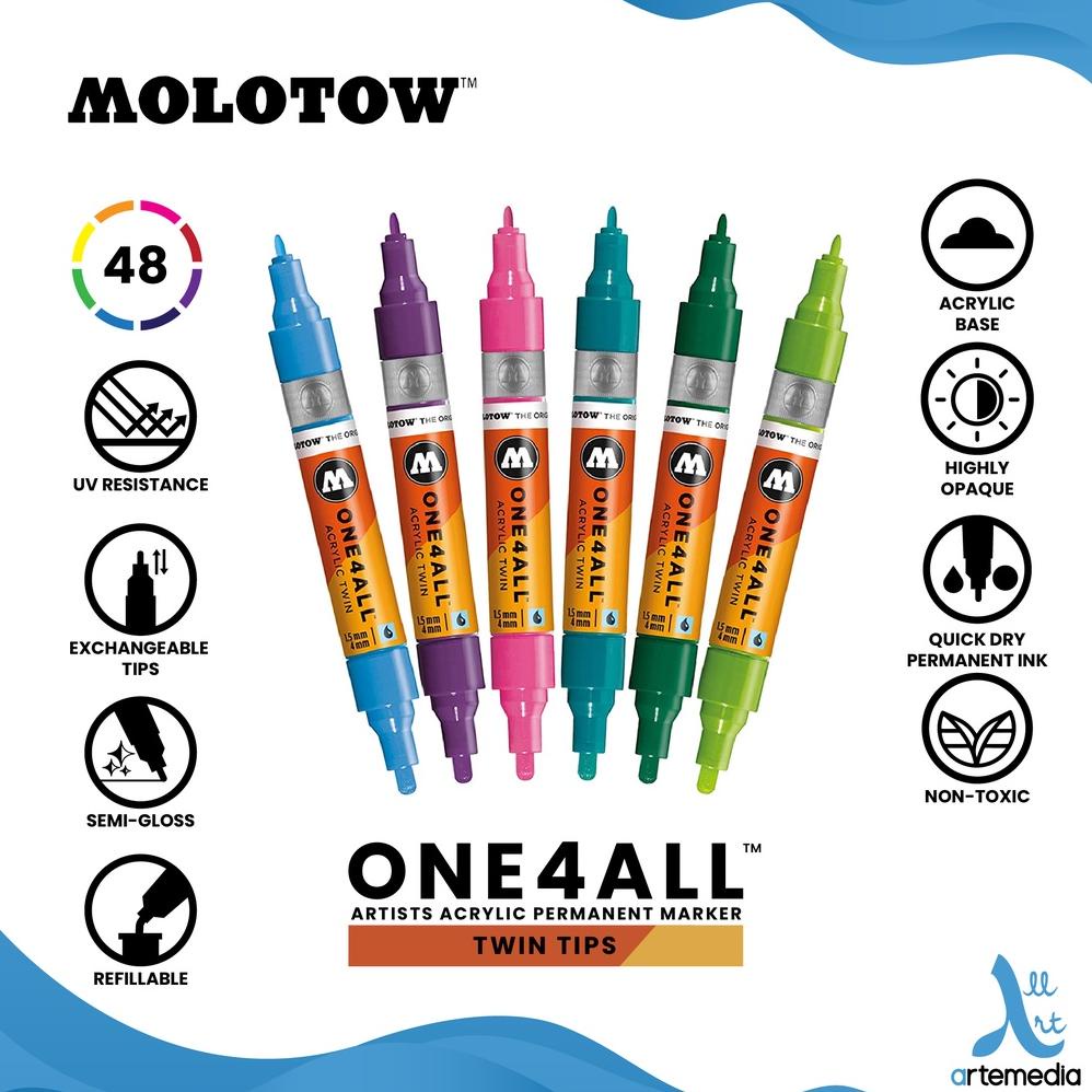 

Spidol Permanen Warna Molotow One4All Twin Tip Acrylic Paint Marker