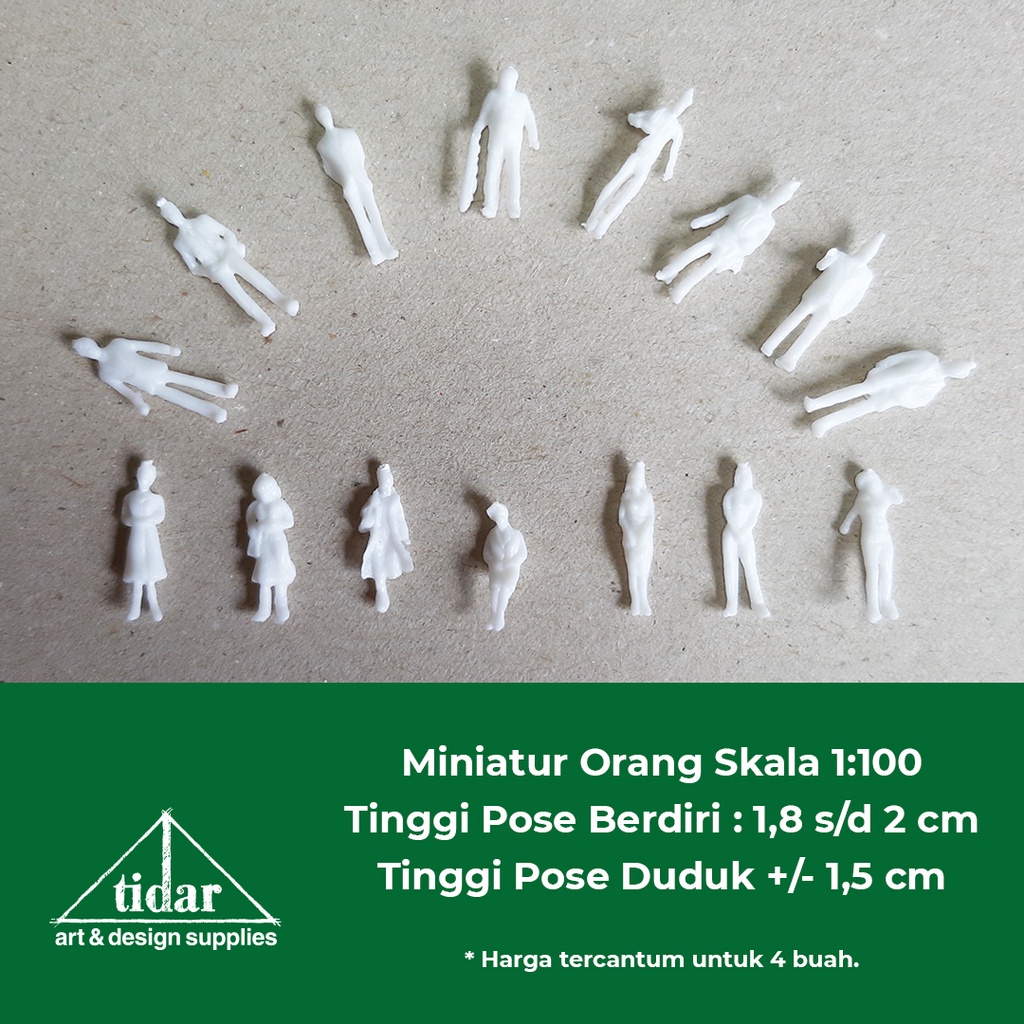 

[MR] AE - Miniatur Manusia Skala 1:100 - Figure - Maket Orang Warna Putih