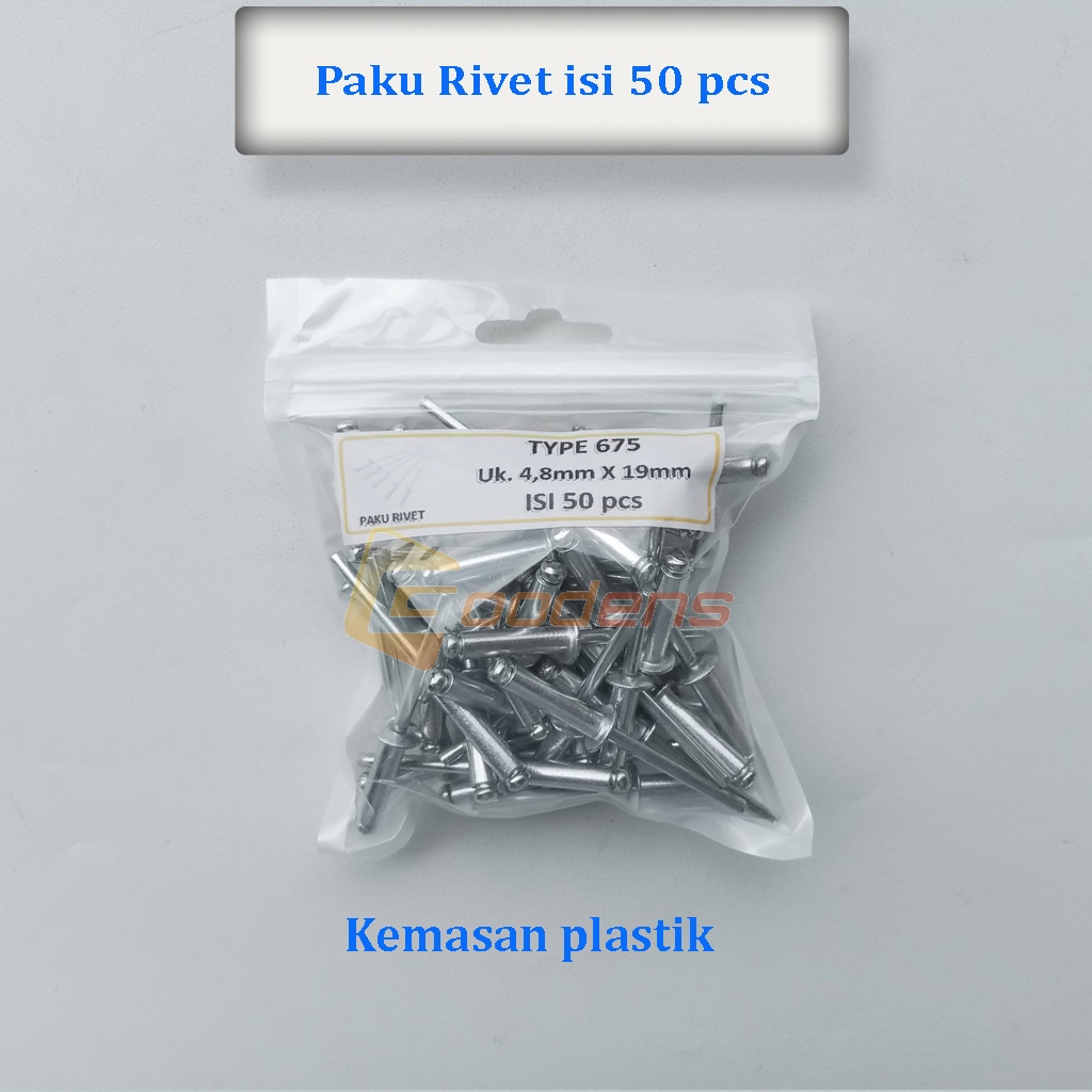 Paku Rivet Paku Keling 675 4,8x19mm isi 50pcs