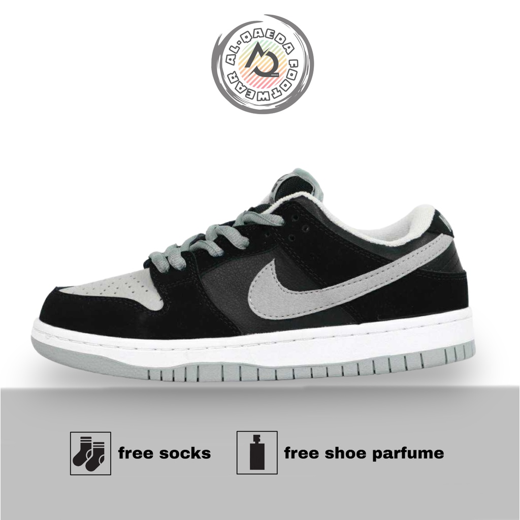 AQ - SEPATU SNEAKERS PRIA SB DUNK LOW J PACK SHADOW BLACK GREY BNIB