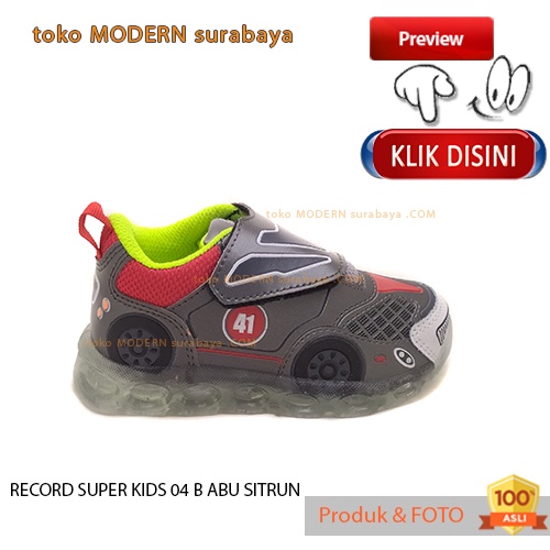 Sepatu anak sepatu lampu sneakers RECORD SUPERKIDS 04 B