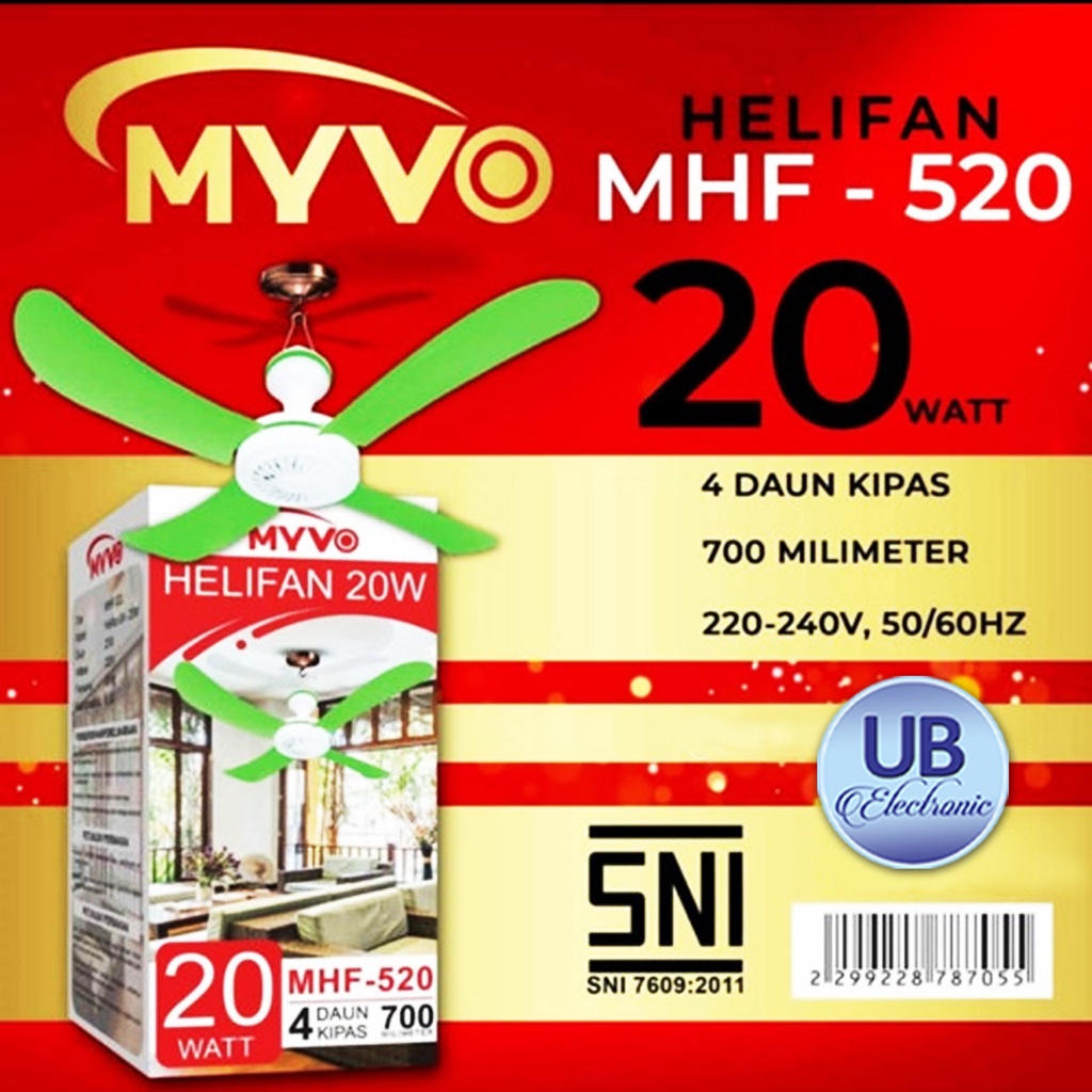 KIPAS ANGIN GANTUNG MYVO/HELIFAN MYVO/KIPAS BALING MYVO 20 WATT