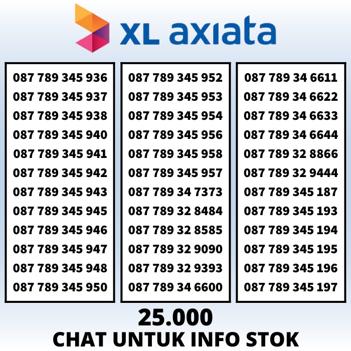 Nomor Cantik XL Axiata 4.5G Kartu Perdana XL 0k Rapih dan Murah Nasional #3