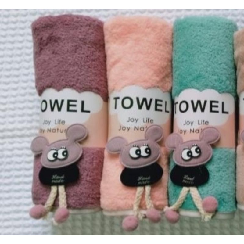 handuk bulu microfiber aplikasi 35*75