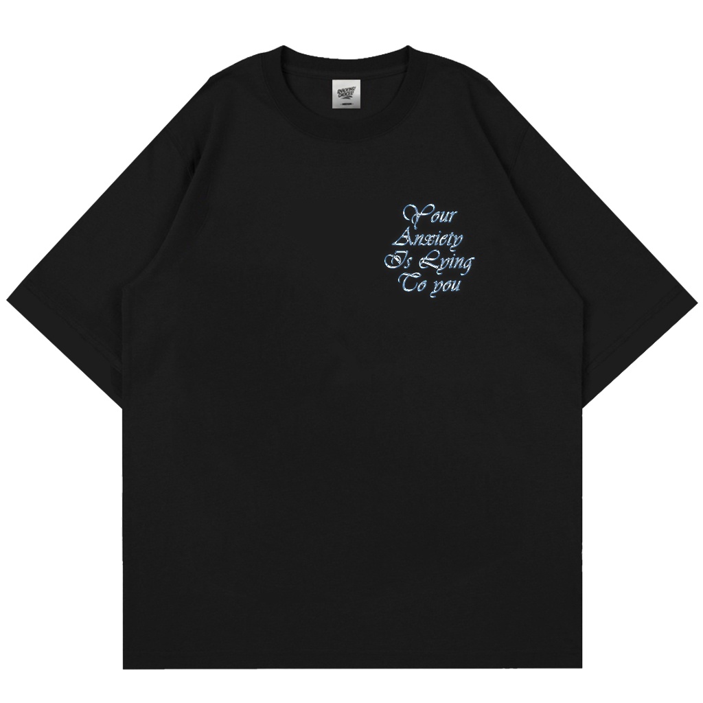 T-shirt | Oversize | Anxiety | Black | Snackingchoices