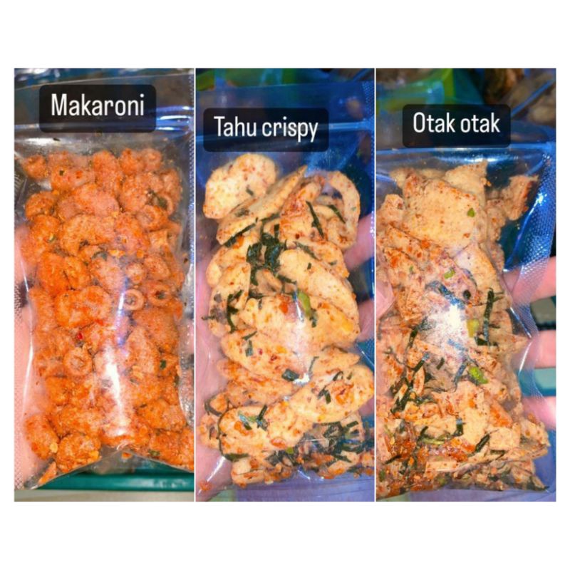 

Mantuul/Otak2, Tahu Crispy, Makaroni/Cemilan pedas 100 gram