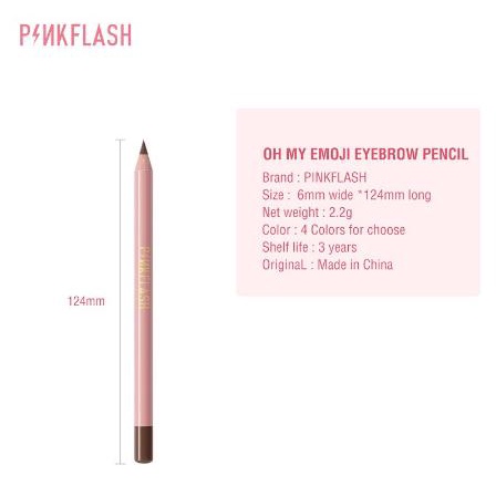 ^ KYRA ^ Pinkflash Pensil Alis Waterproof Eyebrow Longlasting Durable Pigmented Soft Pencil Pink Flash