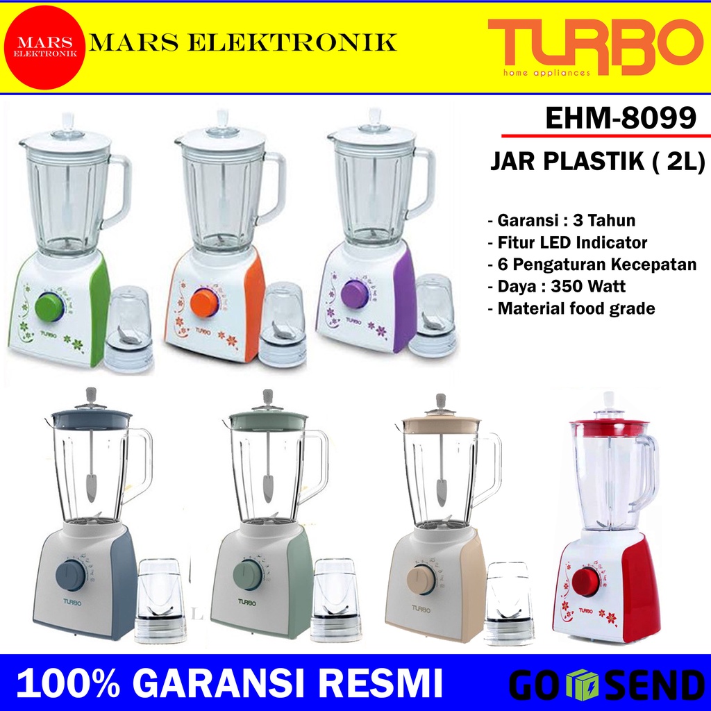 BLENDER TURBO EHM-8099 / EHM 8097 - JAR PLASTIK -  2 LITER -  EHM 8099 - EHM 8099 - READY
