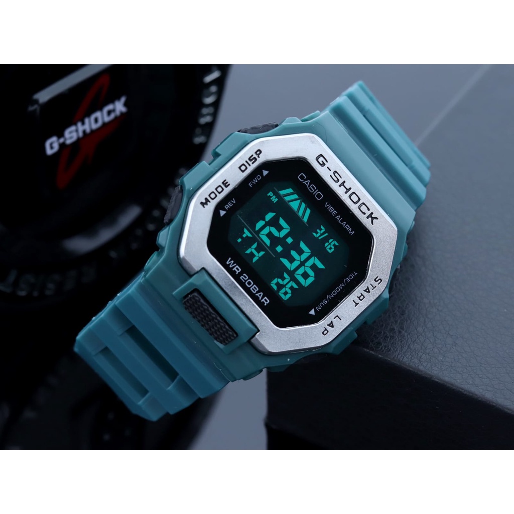 Jam tangan Sport Pria GSHOCK GBX-100 Strap Karet Digital Fullset Water Resistance