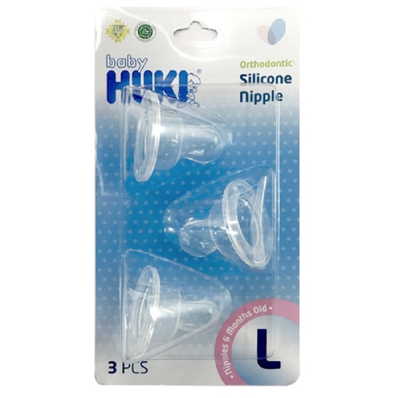 Huki Dot Orthodontic 3's (S / M / L) Nipple Gepeng