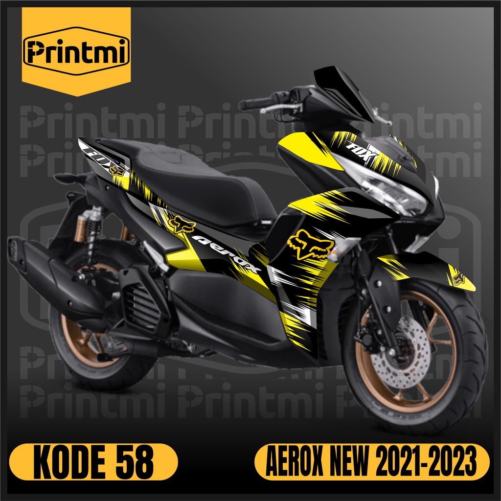 Printmi Decal Aerox 155 New 2021 2022 2023 2024 2025 Full Body Connected Stiker Motor VVA Sticker Ya