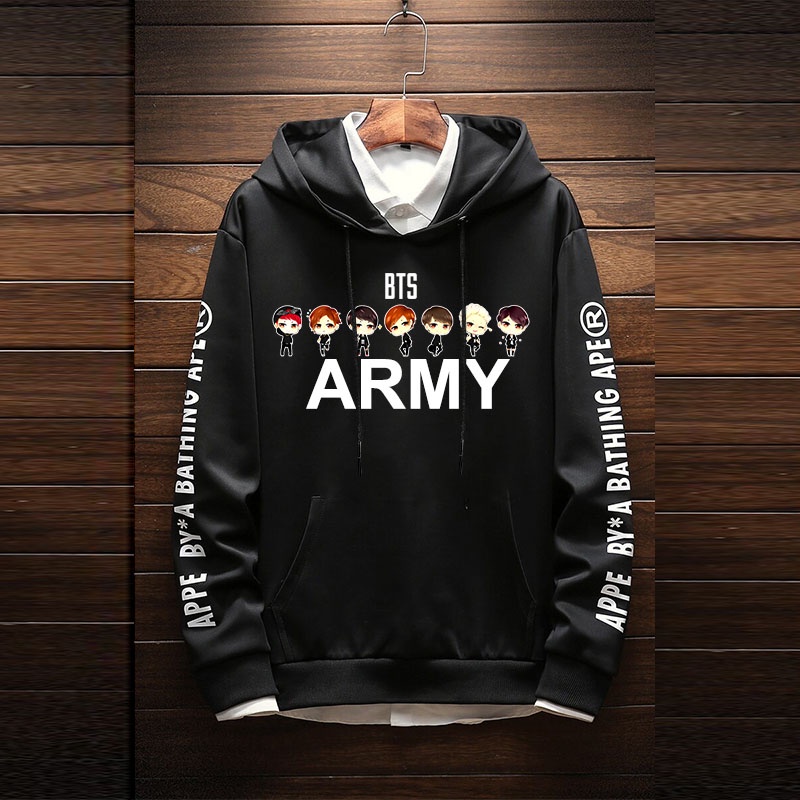 Lilipop.id Sweater Pria Wanita BTS army Hoodie Jumper Outwear