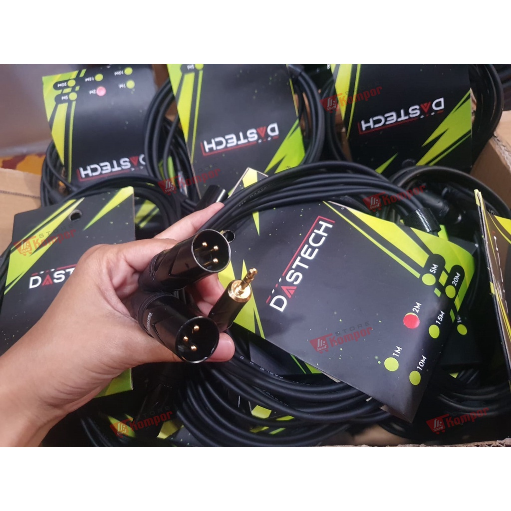 Kabel Input HP XLR DASTECH Jack 3.5mm to XLR merk Dastech 2 Meter