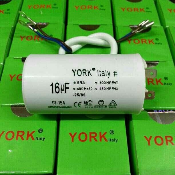 CAPASITOR/KAPASITOR POMPA AIR YORK 16UF-450V #ORIGINAL