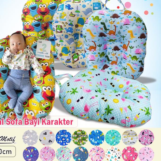 ✤ Bantal Sofa Bayi Anti Gumoh Bantal Duduk Bayi Tempat Tidur Bayi Multifungsi Motif Karakter ۝