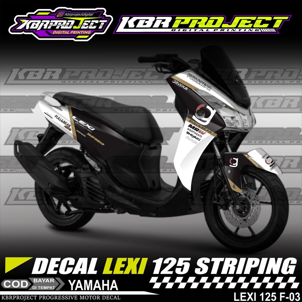 LEXI 125 STIKER MOTOR KEREN DECAL STIKER FULL BODY LIS VARIASI LEXI 125 STIKER MOTOR YAMAHA DESAIN R