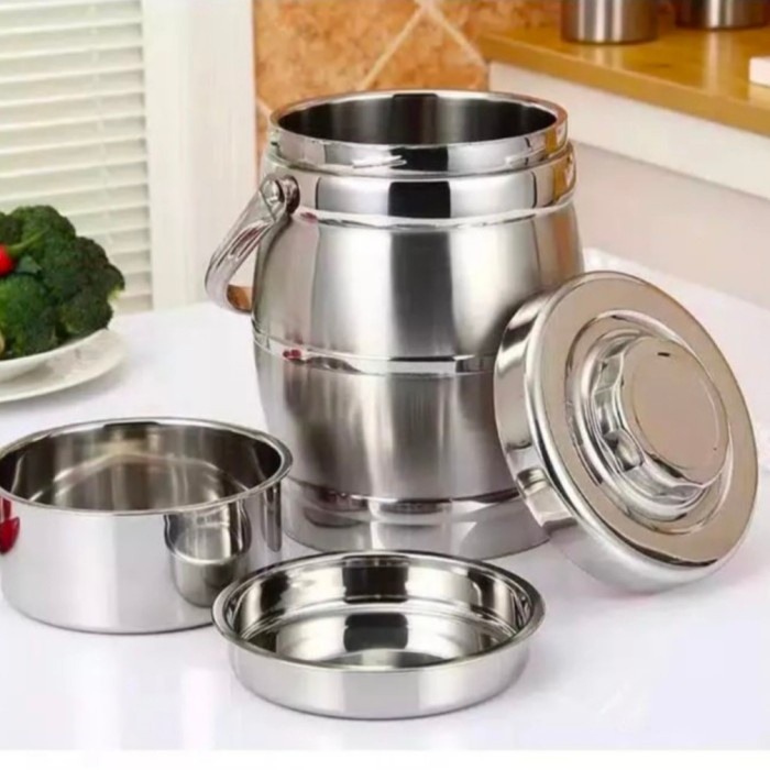 Rantang Rantang Tunggal Sayur Tahan Panas Tebal Stainless