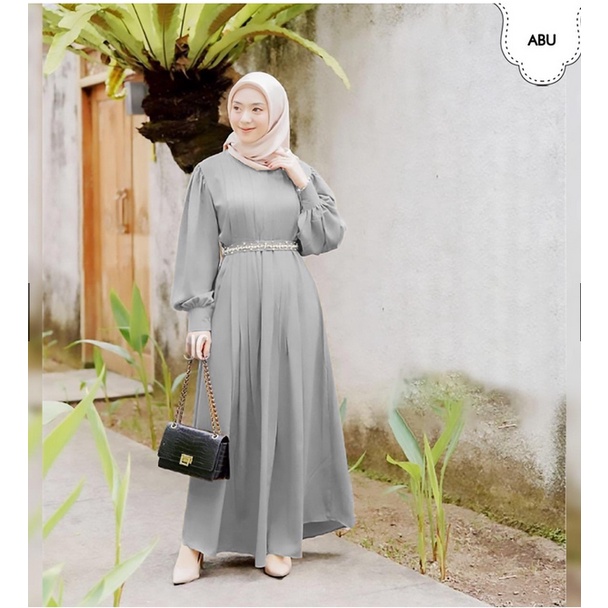 PAKAIAN WANITA MUSLIMAH DRESS MAXI RELINE / MAXI BUSUI / SIZE JUMBO LD108 / GAMIS MUSLIMAH SHAKILA IMPORT