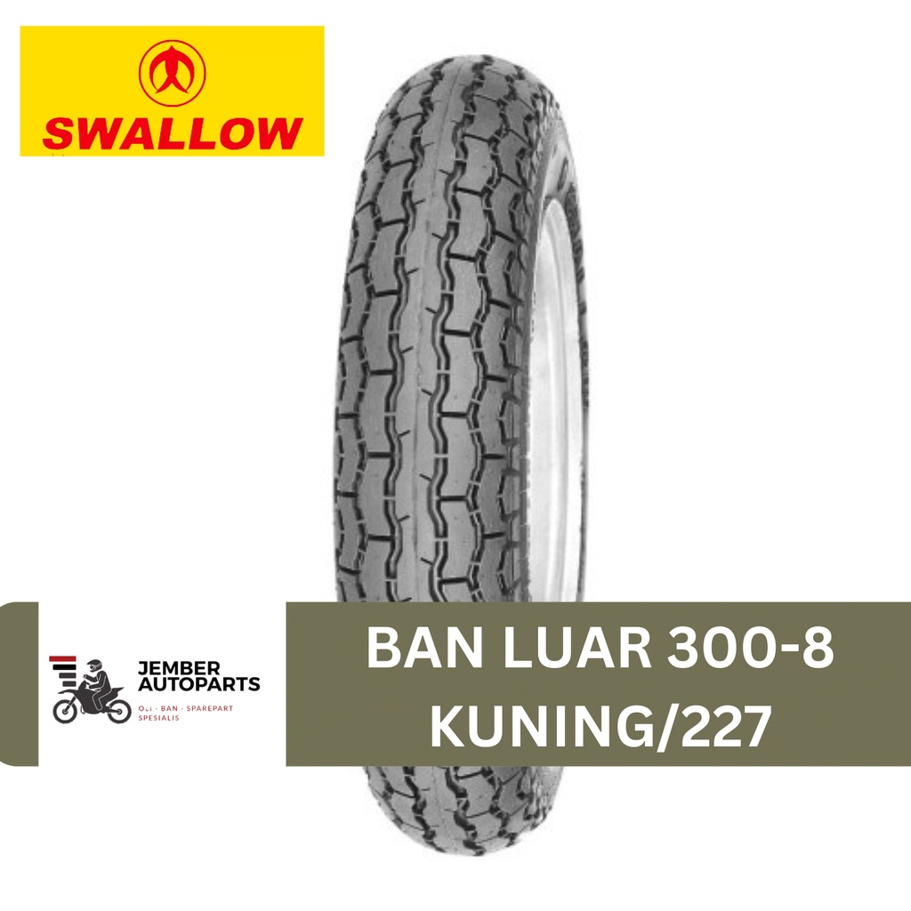 Ban Luar 300x8 Swallow Kuning/227 Motor Vespa/Arco/Gerobak