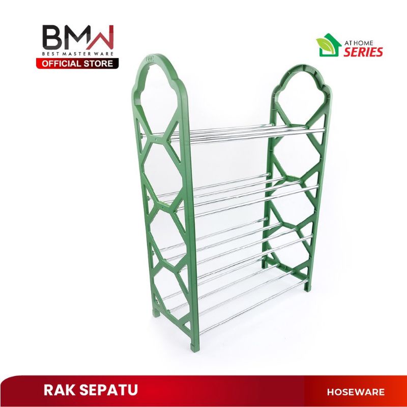 BMW Rak Sepatu 4 Susun Stainless / Tempat Penyimpanan Sepatu Sendal Minimalis