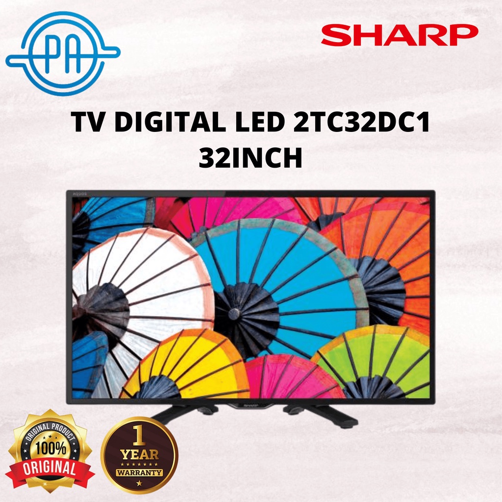 TV SHARP DIGITAL LED  2TC32DC1 Led Digital TV 32 Inch TV DIGITAL SHARP