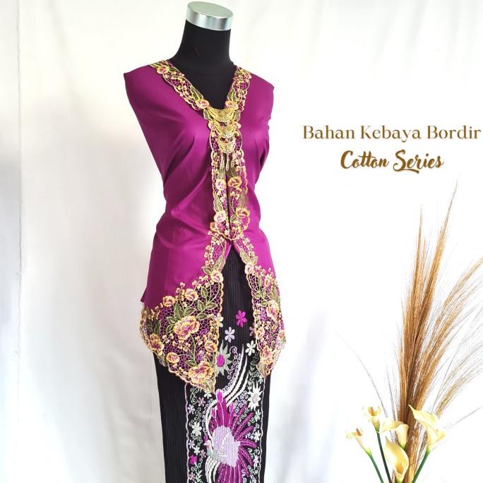 Pusat Bordir Tasikmalaya - Promo Kain Bahan Kebaya Bordir Berwarna Kat