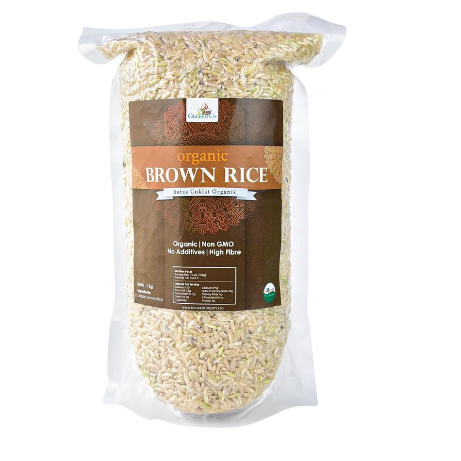 

>XG34448< Grains N Co Organic Brown Rice ( Beras Coklat Organik ) 1 Kg
