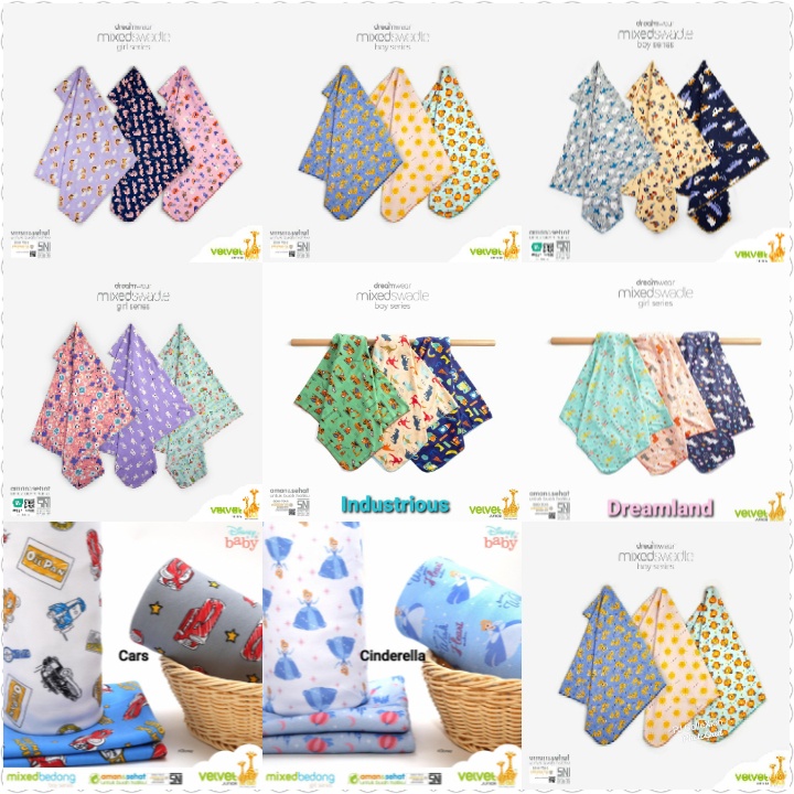 Bedong Velvet Junior (3 pcs)