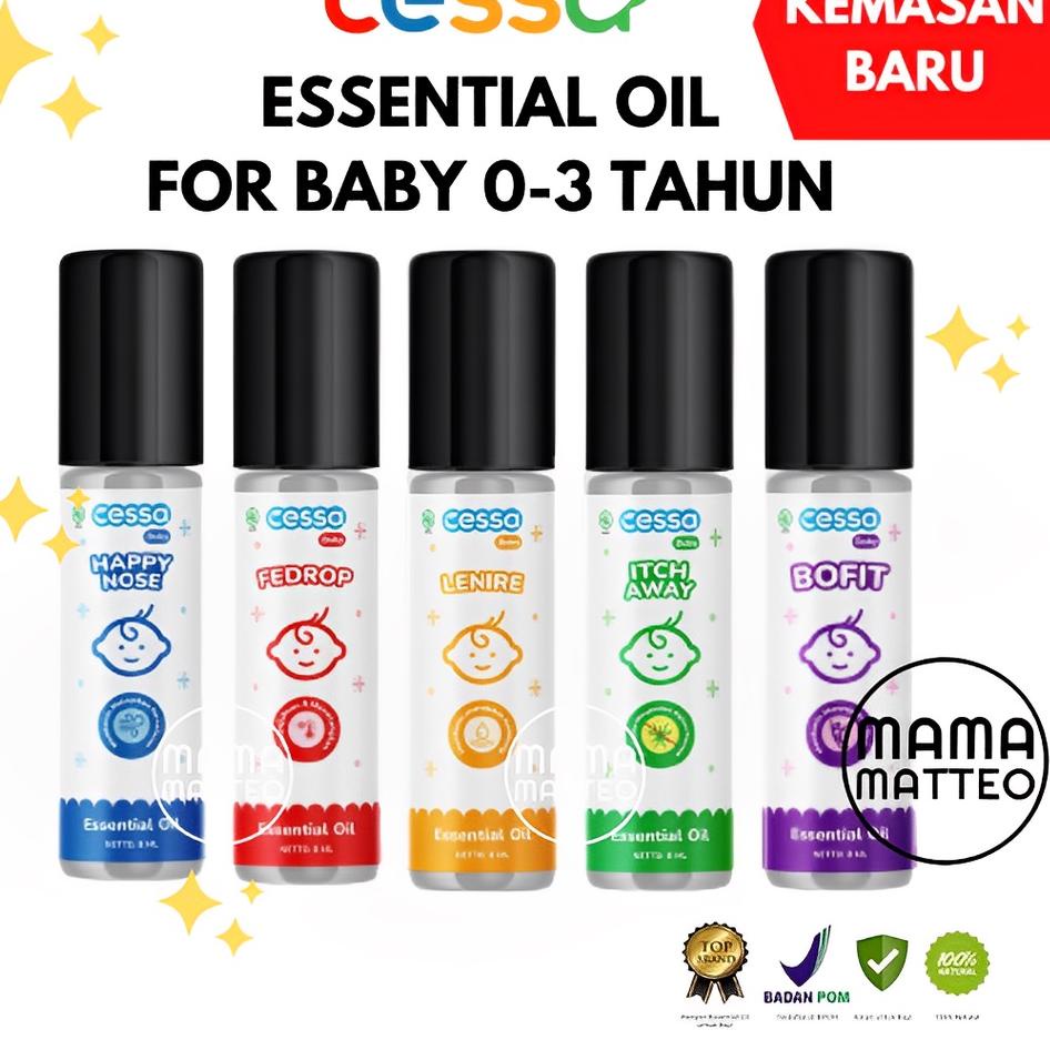 ✨New✨ CESSA Baby Natural Essential Oil 8ml / Cessa Cough N Flu Happy Nose / Batuk Pilek / Fever Drop