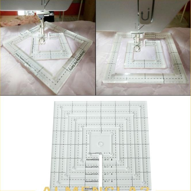 

Rg880 Almencla2 6Pcs Set Penggaris Template Bentuk Kotak Untuk Kerajin