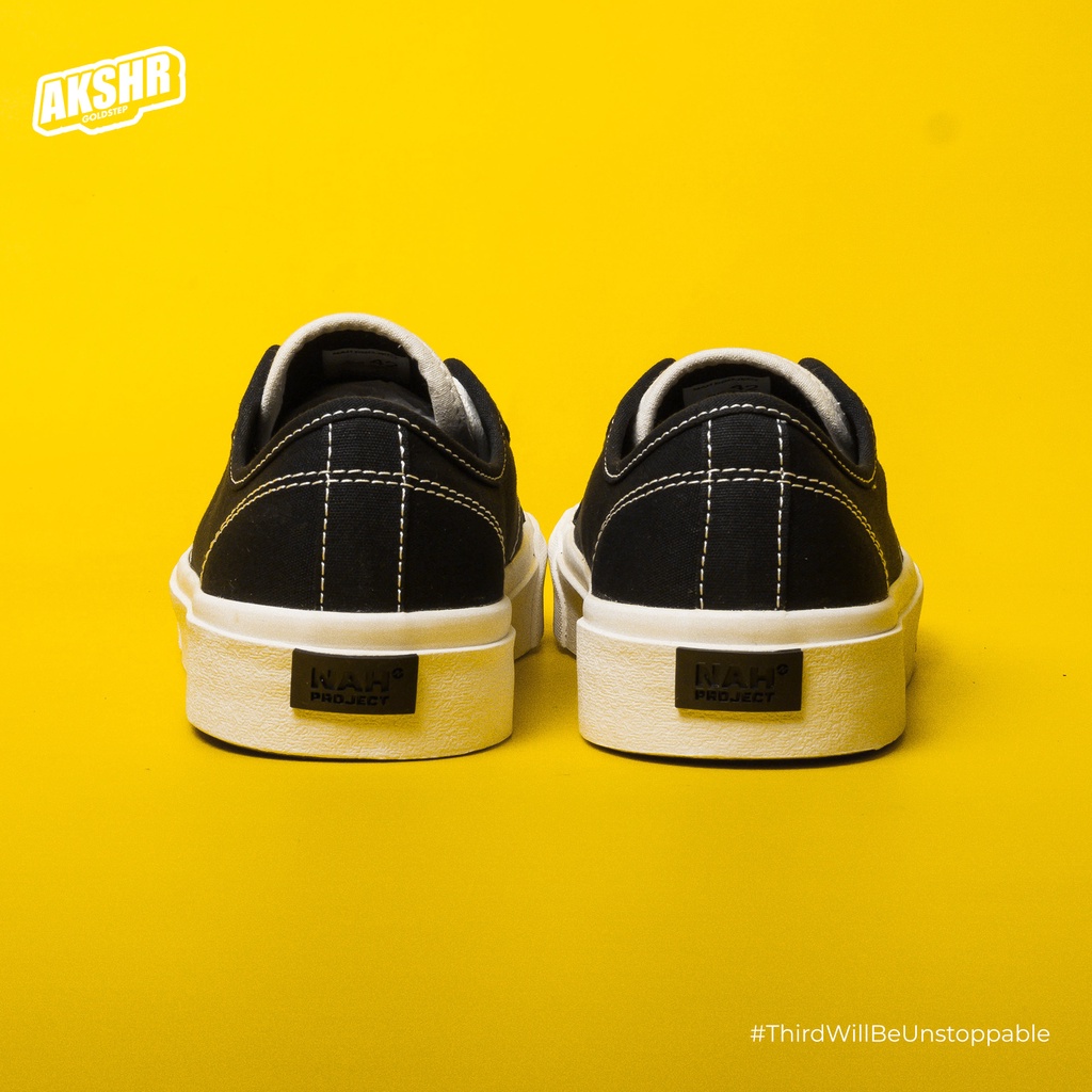 NAH Project-Sepatu Nah Project Paragon Warna Black Ivory Unisex Sneakers Original NAH Project