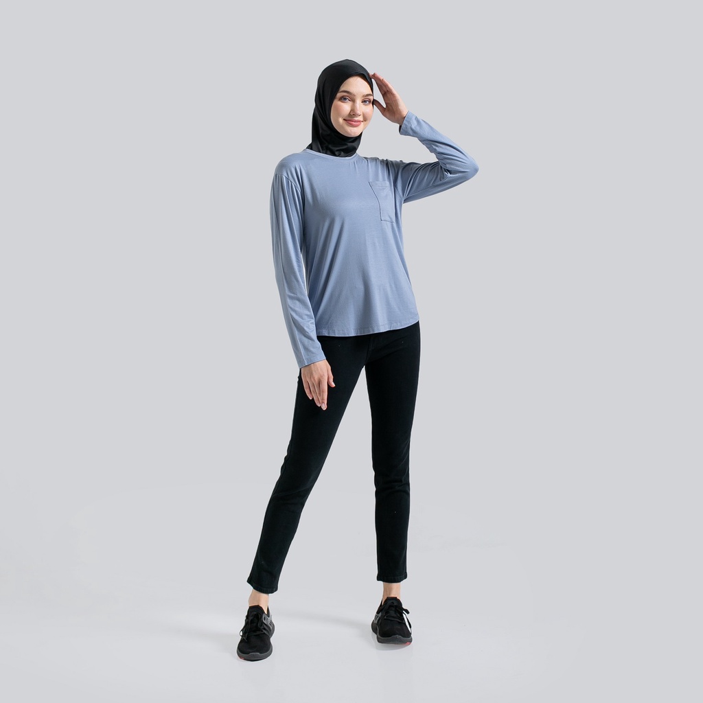 NOORE - Essentials - Zola Top - Light Grey - Pakaian Olahraga