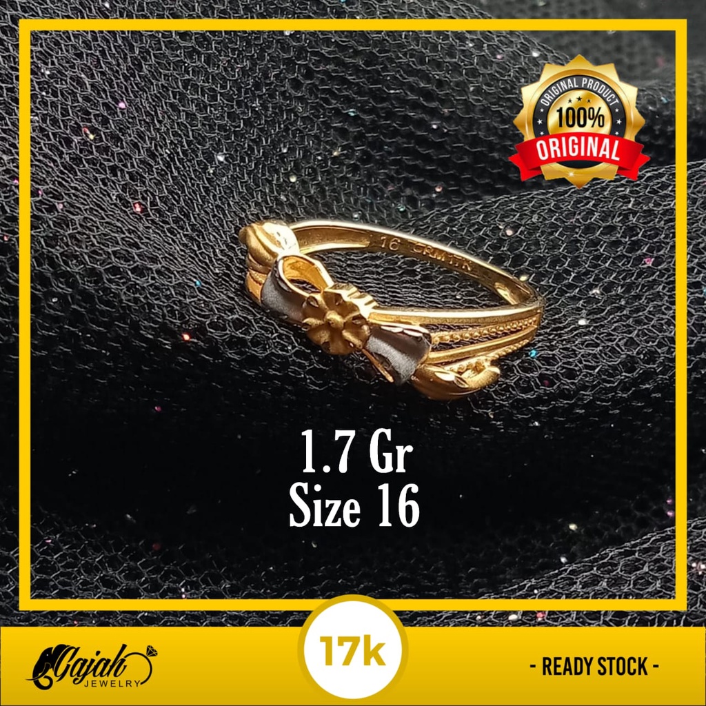 Cincin Emas 17K - 1.7 Gr Kadar 750 - 4444