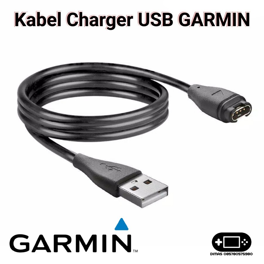 Kabel Charger Garmin Venu Approach Forerunner Fenix Instinct Sync Data Lily Enduro 255s 255 955 Vivoactive