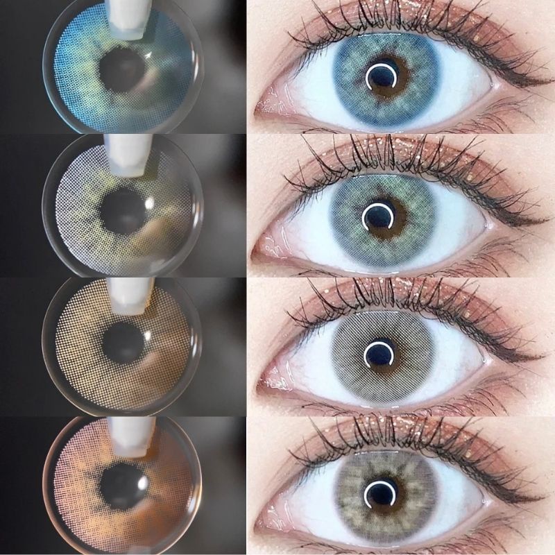 [✅COD] MYSTICEYES softlens polar lights series brown blue lensa kontak colore contact lense normal 14.2mm