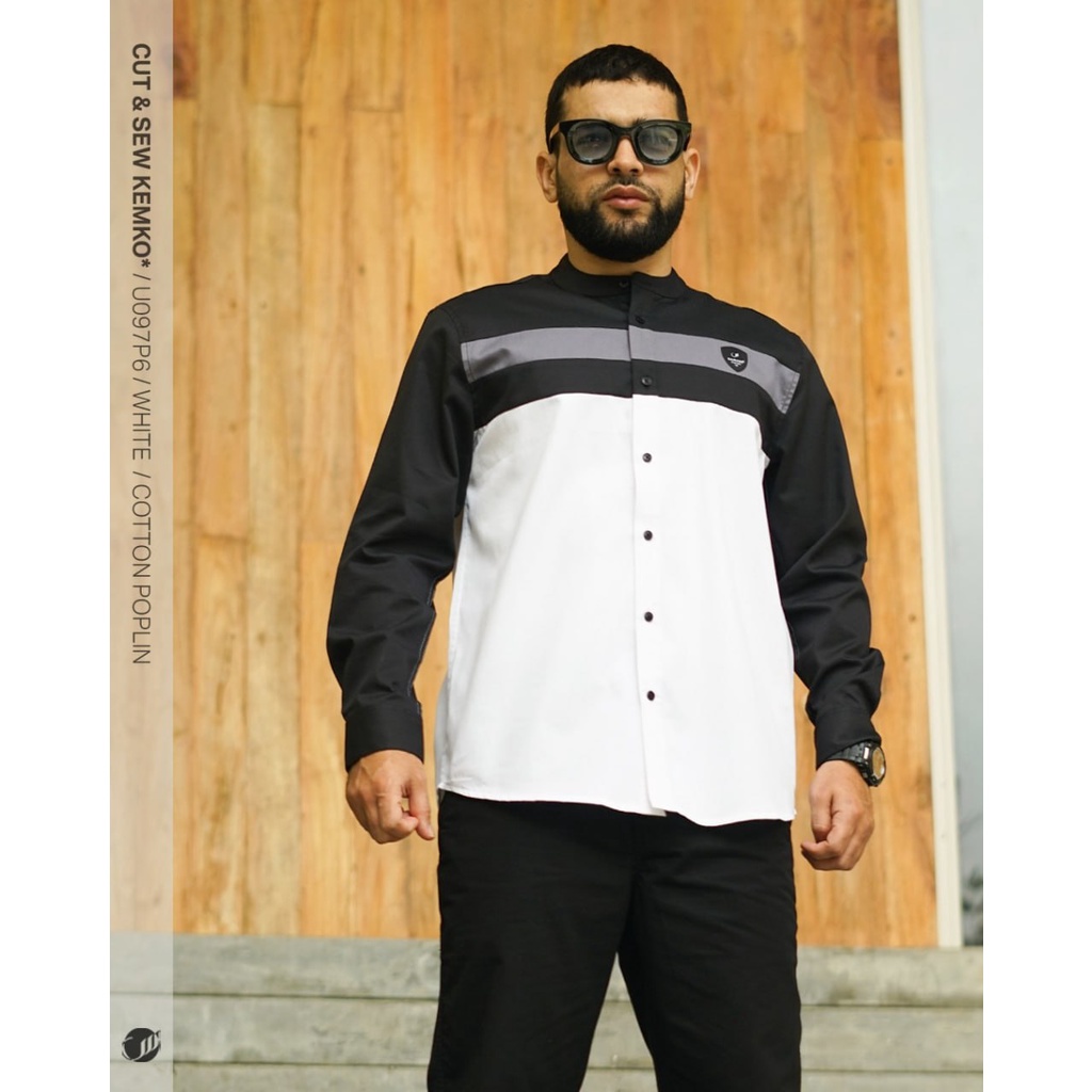 Promo Spesial Disc. 30% | Koko Pria Dewasa Samase Kemko | U097P White/Putih - Lengan Panjang
