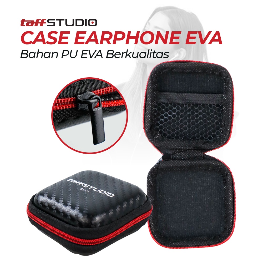 Case Earphone EVA - B001 - KZSK0ABQ Black/Red