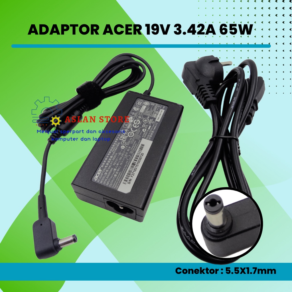 AC Power 19V 3.42A Adaptor Charger Acer Gateway MS2285 MS2274 NV78 CPA09-A065N1 A065R035L A11-065N1A Charger Laptop