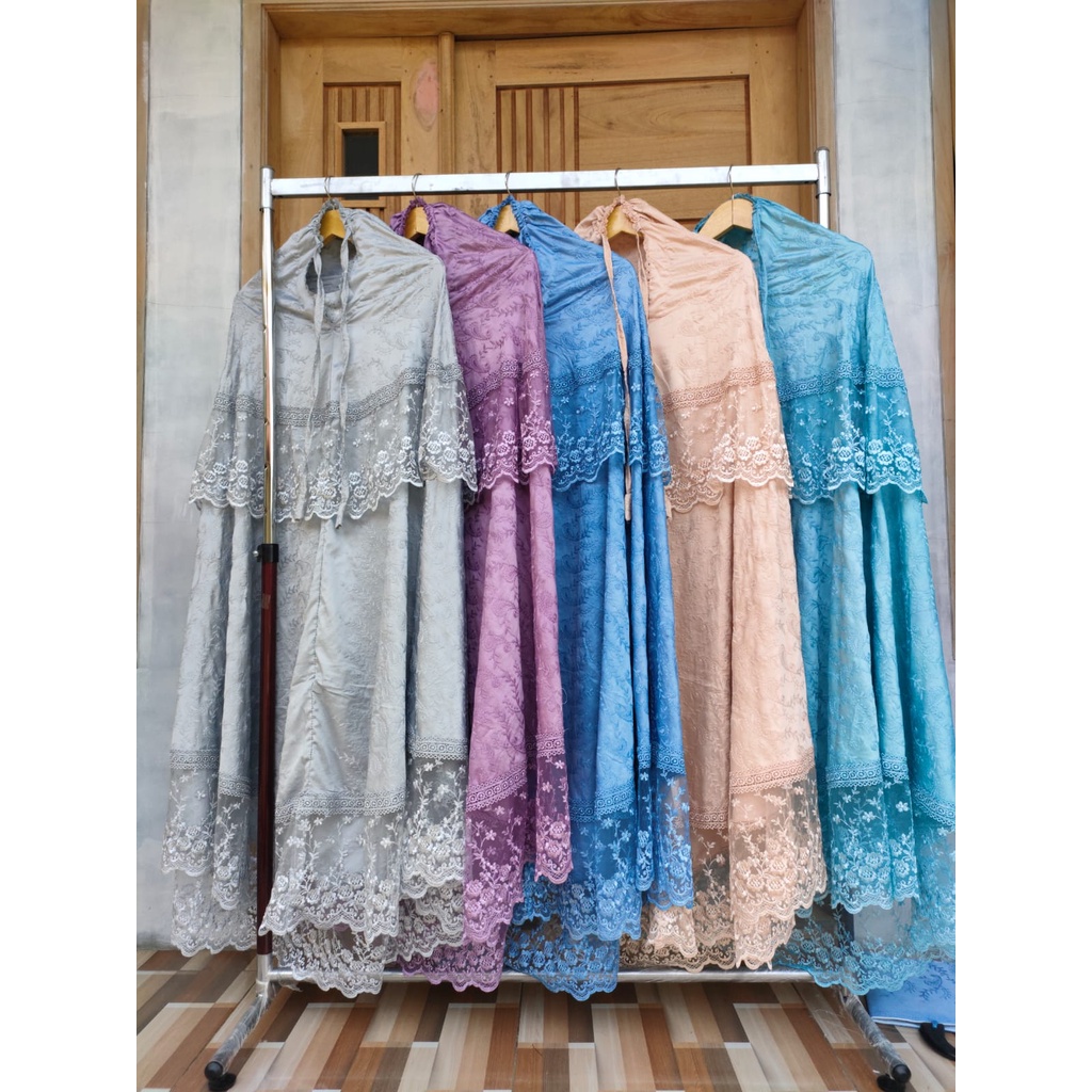 Mukena Dewasa Prada Pengantin Sutera Paris Premium terbaru