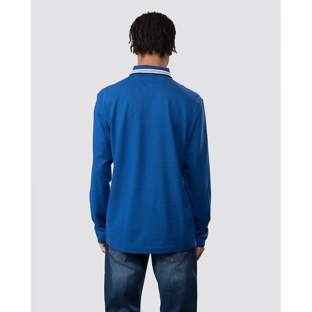 Hugo Boss SS23 Plisy Regular Long Sleeve Polo Shirt Blue