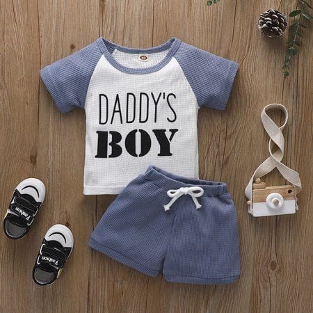 SETELAN ANAK UNISEX MAMA BOY DADDY BOY / SETELAN ANAK CELANA BAJU SET KJ