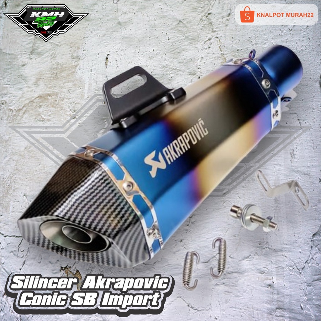 Silincer Knalpot Racing Akrapovic Conic SB Import ADV PCX Vario 150 160