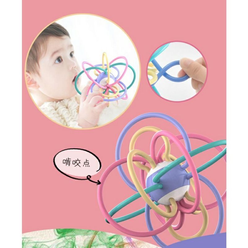 Rattle Teether Bayi / Mainan Gigitan Bayi Bpa Free