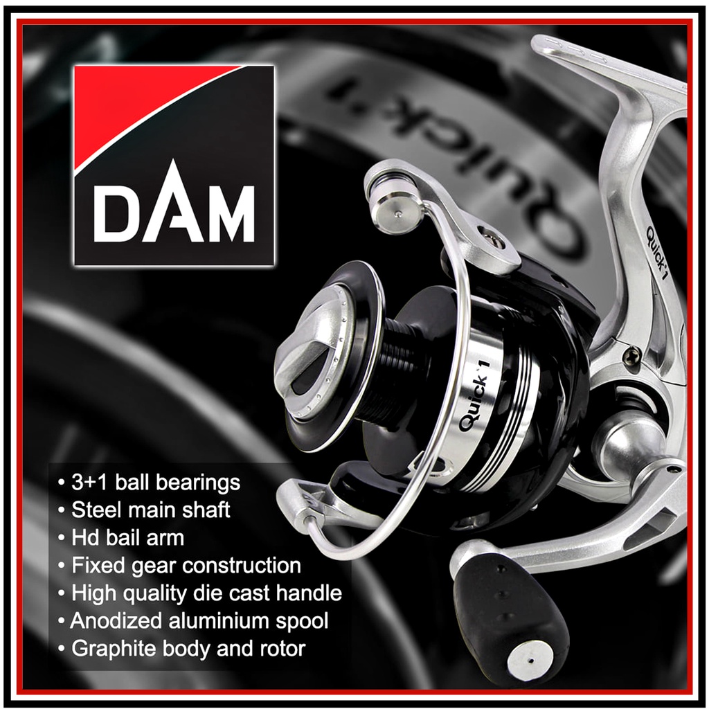 REEL PANCING SPINNING DAM QUICK 1 6000FD 3+1BB MAX DRAG 11KG (GERMANY)