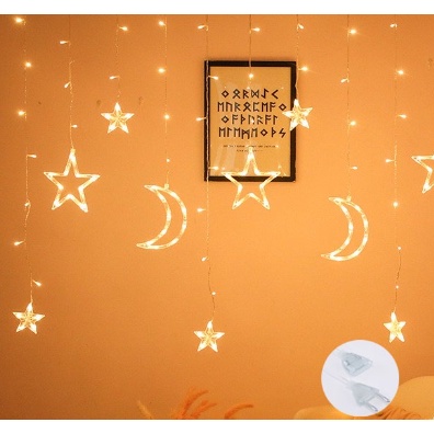 Lampu Tirai LED Tumblr Warm White Dekorasi Christmas/Lampu Tirai