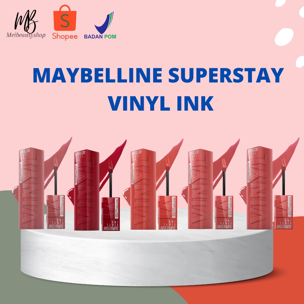 Maybelline Superstay Vinyl Ink 4.2ml - Liquid Lipstik Lipstick Make Up Lipcream Viral