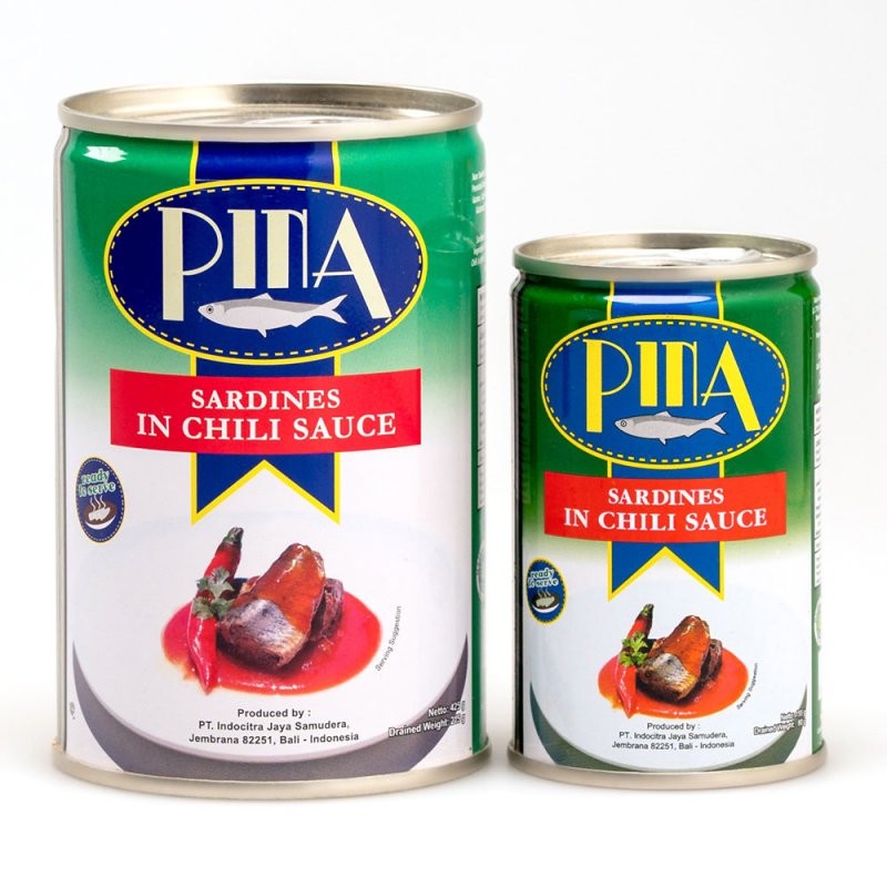 

Pina Ikan Sarden Kaleng Saus Cabe - 155gr / 425gr