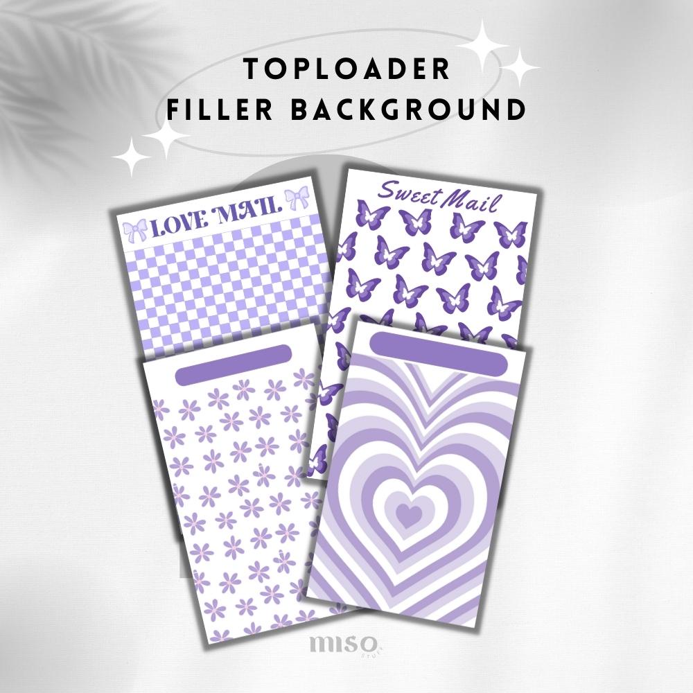 Toploader Photocard Background PURPLE / Toploader Photocard Filler Background / PC Toploader Filler 