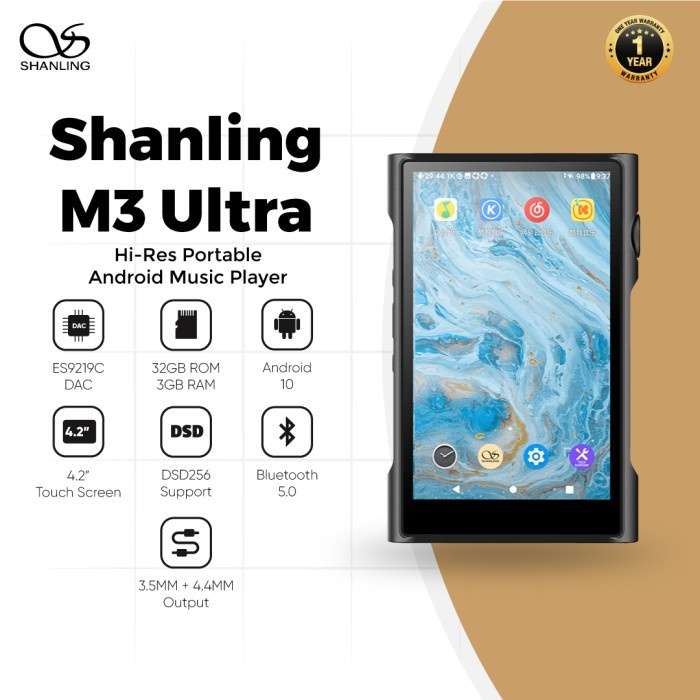 (Ready) Shanling M3U / M3 Ultra Hi-Res Portable Android Audio Player